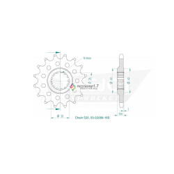 Esjot 520 16t front sprocket (JT 1579)