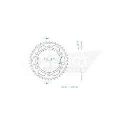 Esjot 520 40t Aluminium rear Sprocket (JT 897)