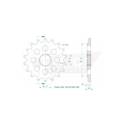 Esjot 520 18t front sprocket (JT 1423)