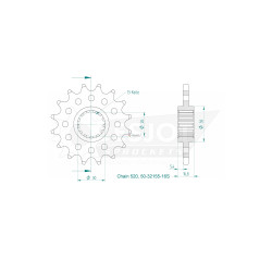 Esjot 520 12t front sprocket ('23 HONDA HORNET 750)