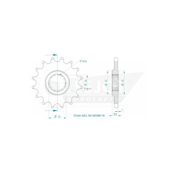 Esjot 520 16t front sprocket (JT 1579)