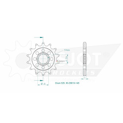 Esjot 525 14t front sprocket (JT 520)