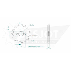 Esjot 420 15t front sprocket (JT 1256)