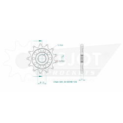 Esjot 520 13t front sprocket (JT 564)