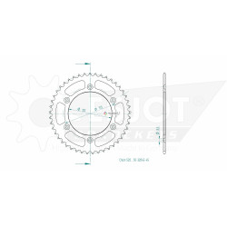 Esjot 520 45t steel rear sprocket (JT 718)