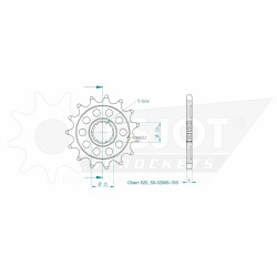 Esjot 520 15t front sprocket (JT 565)