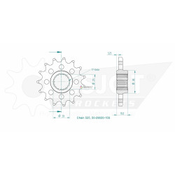 Esjot 525 15t front sprocket (JTF704)