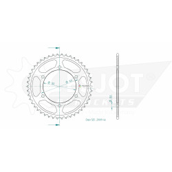 Esjot 525 46t steel rear sprocket (JT 1531)