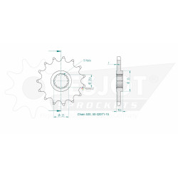 Esjot 520 15t front sprocket (JT 1581)