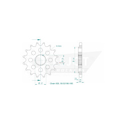 Esjot 520 16t front sprocket (JT 1423)