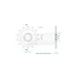 Esjot 520 14t front sprocket (JT 1323)