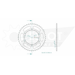 Esjot 520 46t steel rear sprocket (JT 855)