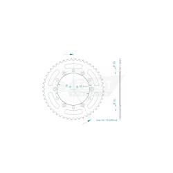 Esjot 520 48t steel rear sprocket (JT 281)