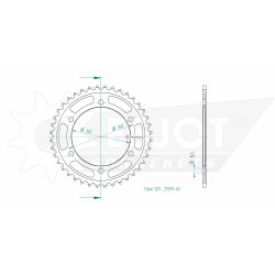 Esjot 525 40t steel rear sprocket (JT 1531)