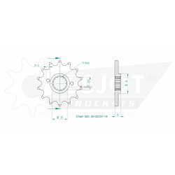 Esjot 520 14t front sprocket (JT 308)