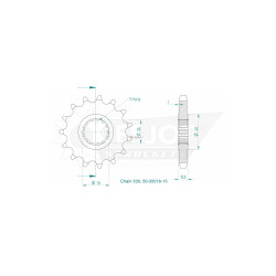 Esjot 530 15t front sprocket (JT 579)