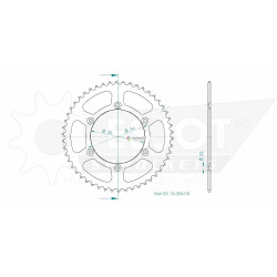 Esjot 520 56t steel rear sprocket (JT 808)