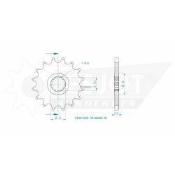 Esjot 520 16t front sprocket (JT 578)