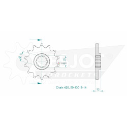 Esjot 420 14t front sprocket (JT 1906)