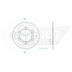 Esjot 520 43t steel rear sprocket (JT 735)