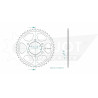 Esjot 530 45t steel rear sprocket (JT 816)