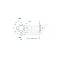 Esjot 520 15t front sprocket (JTF1579)