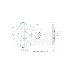 Esjot 420 13t front sprocket