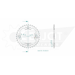 Esjot 520 35t steel rear sprocket (JT 1760)