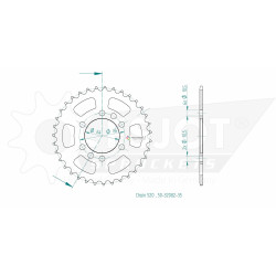 Esjot 520 35t steel rear sprocket (JT 741)