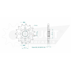 Esjot 520 15t front sprocket (JTF 1539)