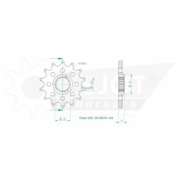 Esjot 520 14t front sprocket (JTF1539)