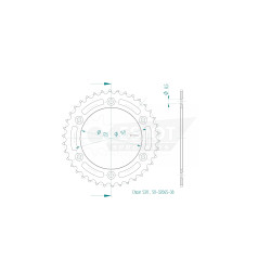 Esjot 520 38t steel rear sprocket (JT 897)