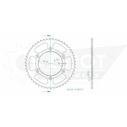 Esjot 520 50t steel rear sprocket (JT 718)