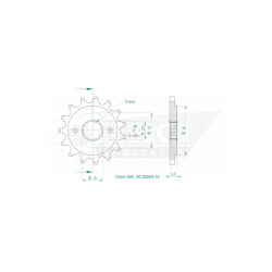 Esjot 520 15t front sprocket (JT 516/512)