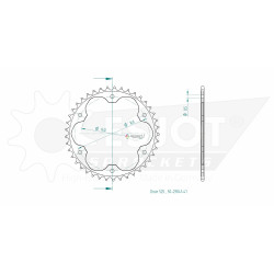 Esjot 525 41t steel rear sprocket (JTR6)