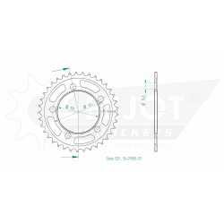 Esjot 525 37t steel rear sprocket (JT 898)