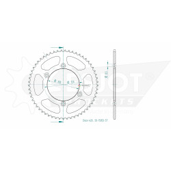 Esjot 428 57t steel rear sprocket (JT 797)