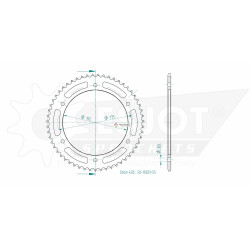 Esjot 420 55t steel rear sprocket (JT 839)