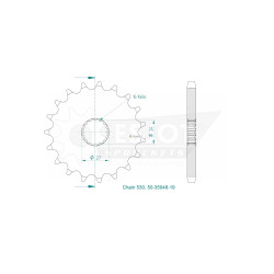 Esjot 530 19t front sprocket (JT 423)