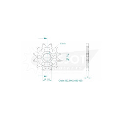 Esjot 520 12t front sprocket