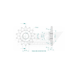 Esjot 520 14t front sprocket (JT 1760)