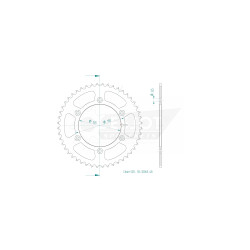 Esjot 520 48t steel rear sprocket (JT 897)