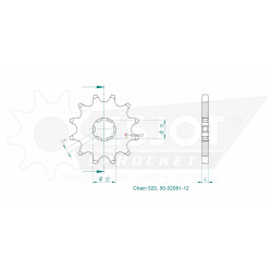 Esjot 520 12t front sprocket (JT 1445/4191)