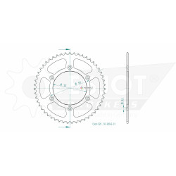 Esjot 520 51t steel rear sprocket (JT 718)