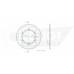 Esjot 520 50t steel rear sprocket  (JT 460)