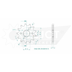 Esjot 520 13t front sprocket (JT 572/569)