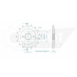 Esjot 520 17t front sprocket (JT 516/512)