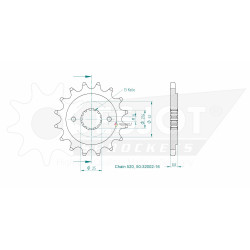 Esjot 520 16t front sprocket (JT 516/512)