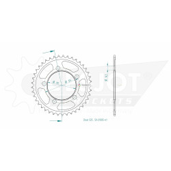 Esjot 525 41t steel rear sprocket (JT 898)