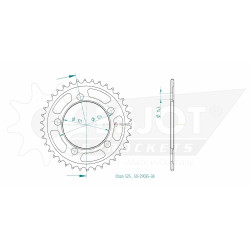 Esjot 525 38t steel rear sprocket (JT 898)